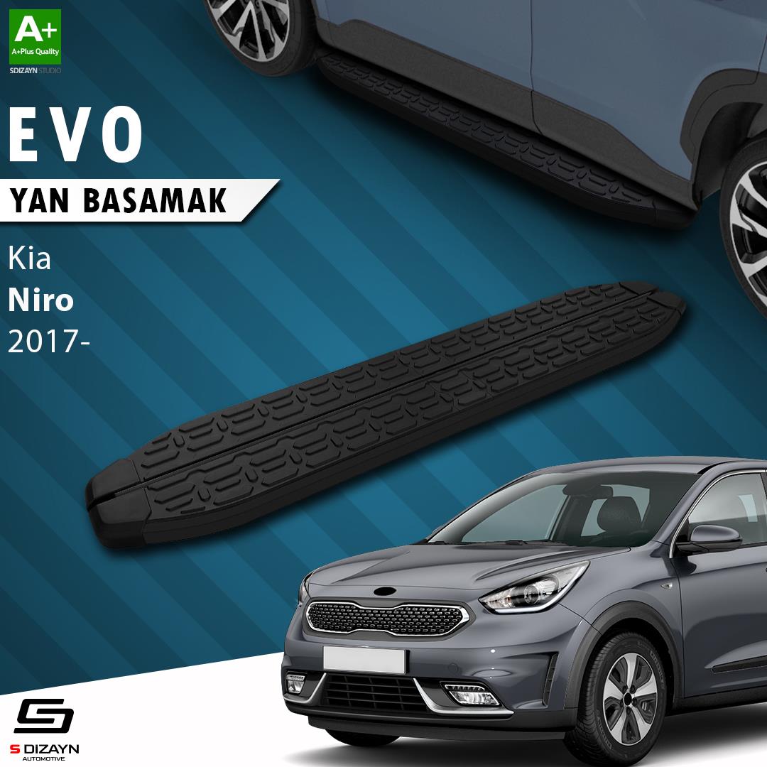 S-Dizayn Kia Niro Evo Siyah Yan Basamak 183 Cm 2017 Üzeri A+ Kalite