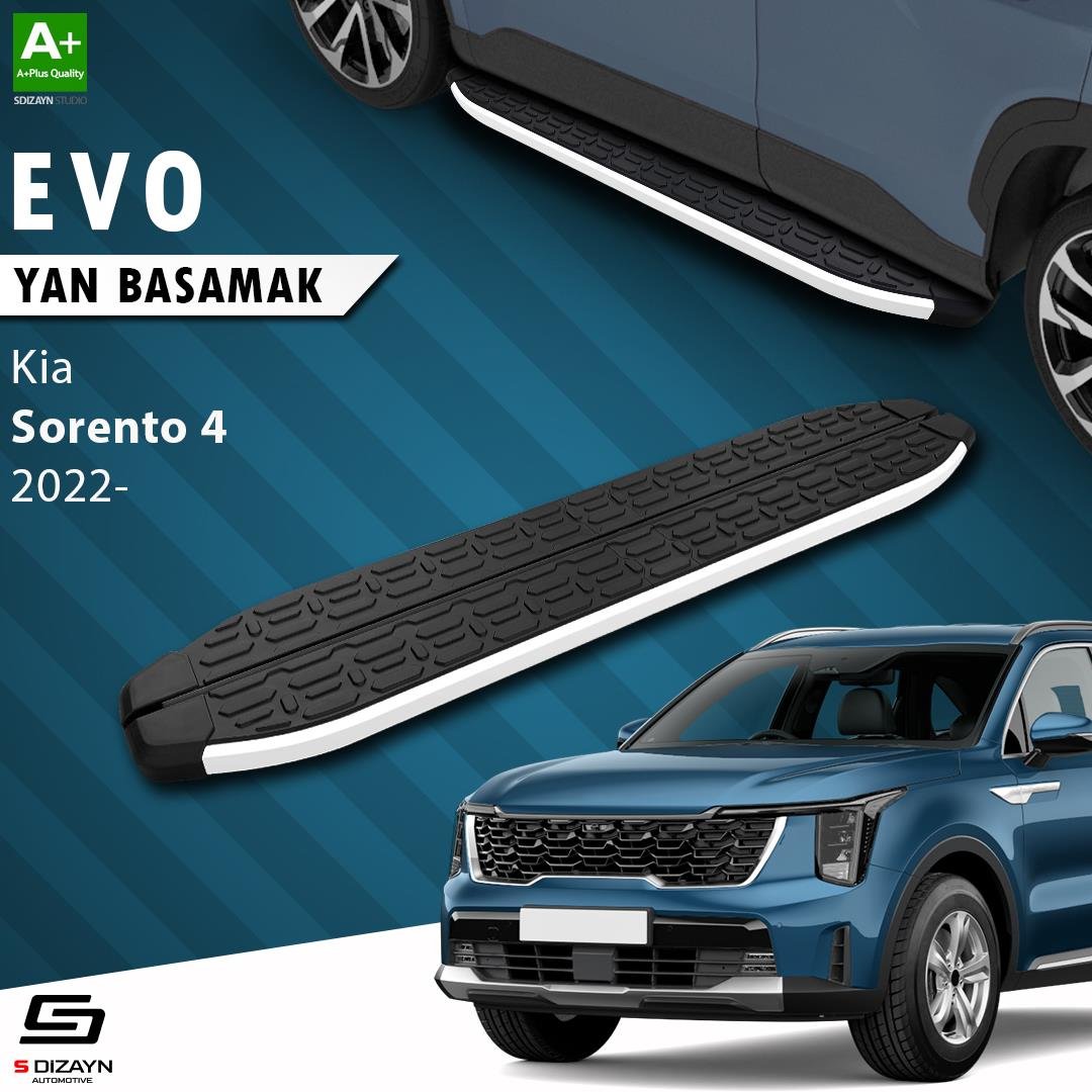 S-Dizayn Kia Sorento 4 Evo Aluminyum Yan Basamak 183 Cm 2022 Üzeri A+ Kalite
