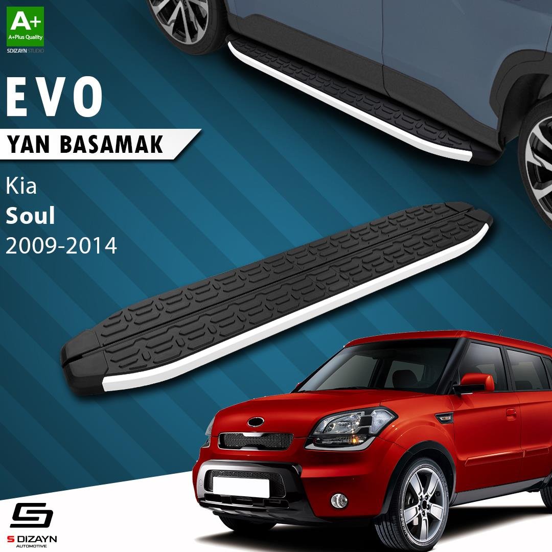 S-Dizayn Kia Soul Evo Aluminyum Yan Basamak 173 Cm 2009-2014 A+ Kalite