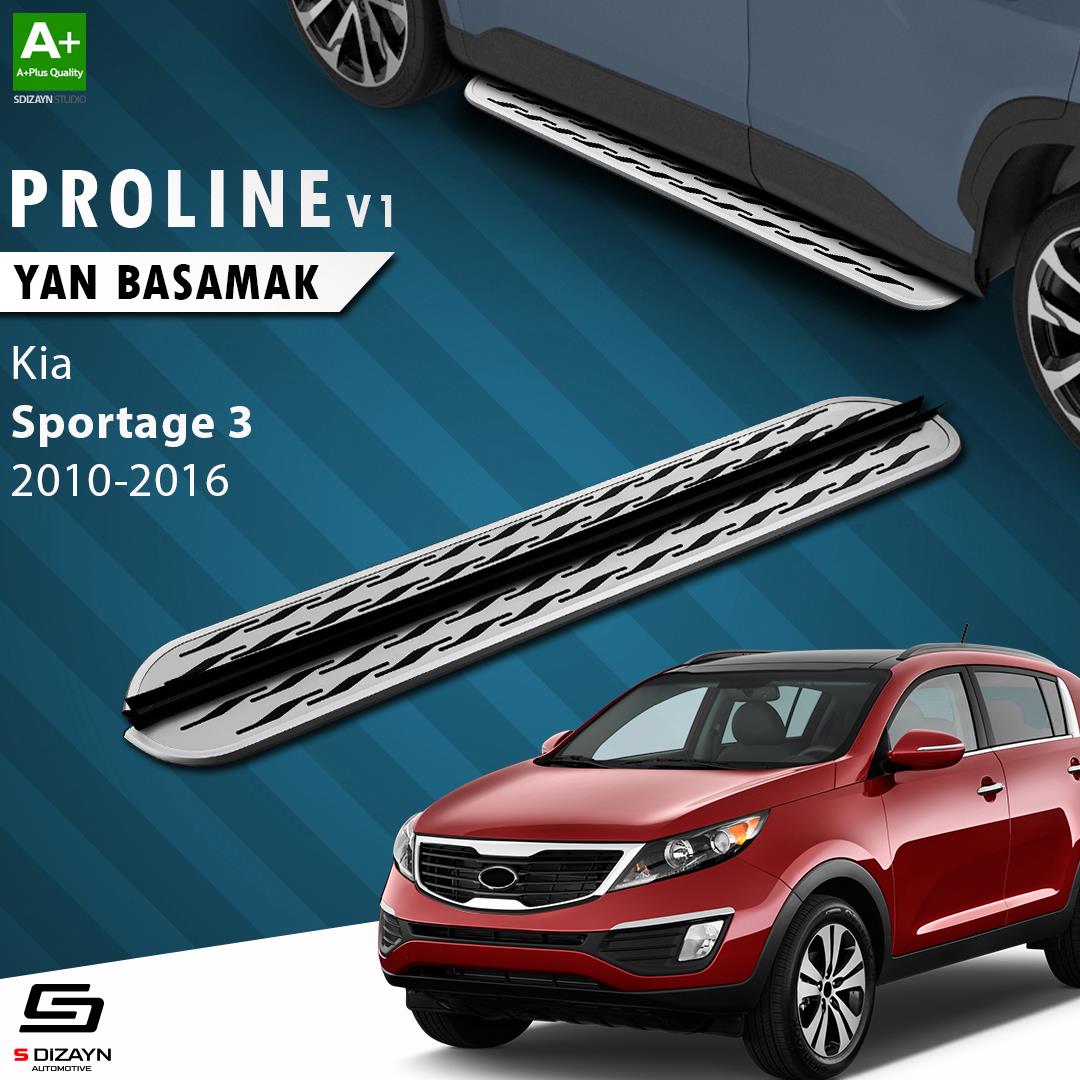 S-Dizayn Kia Sportage 3 OEM Still Pro V2 Aluminyum Yan Basamak 173 Cm 2010-2014 A+ Kalite