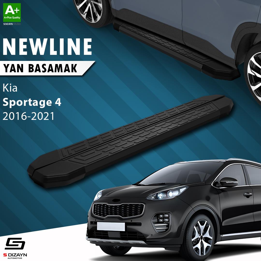 S-Dizayn Kia Sportage 4 NewLine Siyah Yan Basamak 173 Cm 2016-2021 A+ Kalite
