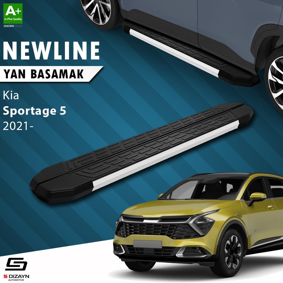 S-Dizayn Kia Sportage 5 NewLine Aluminyum Yan Basamak 173 Cm 2021 Üzeri A+ Kalite