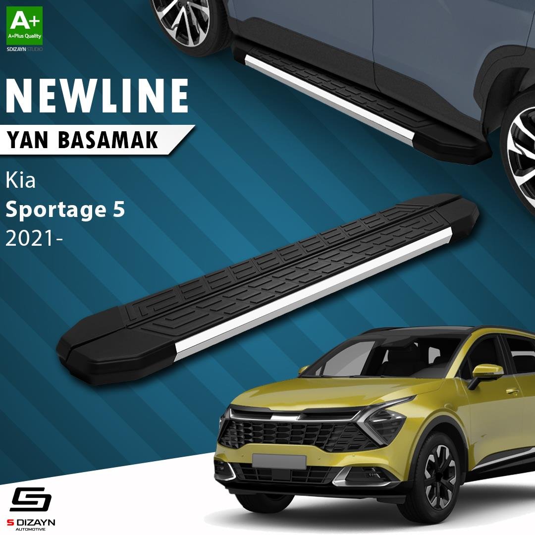 S-Dizayn Kia Sportage 5 NewLine Krom Yan Basamak 173 Cm 2021 Üzeri A+ Kalite