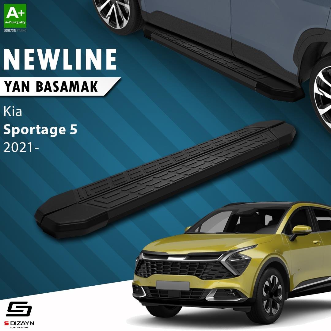 S-Dizayn Kia Sportage 5 NewLine Siyah Yan Basamak 173 Cm 2021 Üzeri A+ Kalite