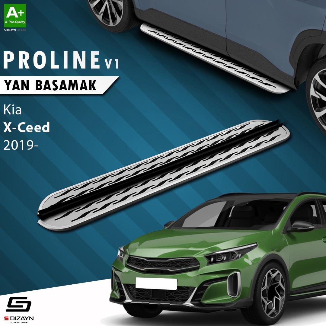 S-Dizayn Kia XCeed OEM Still Pro V2 Aluminyum Yan Basamak 183 Cm 2019 Üzeri A+ Kalite