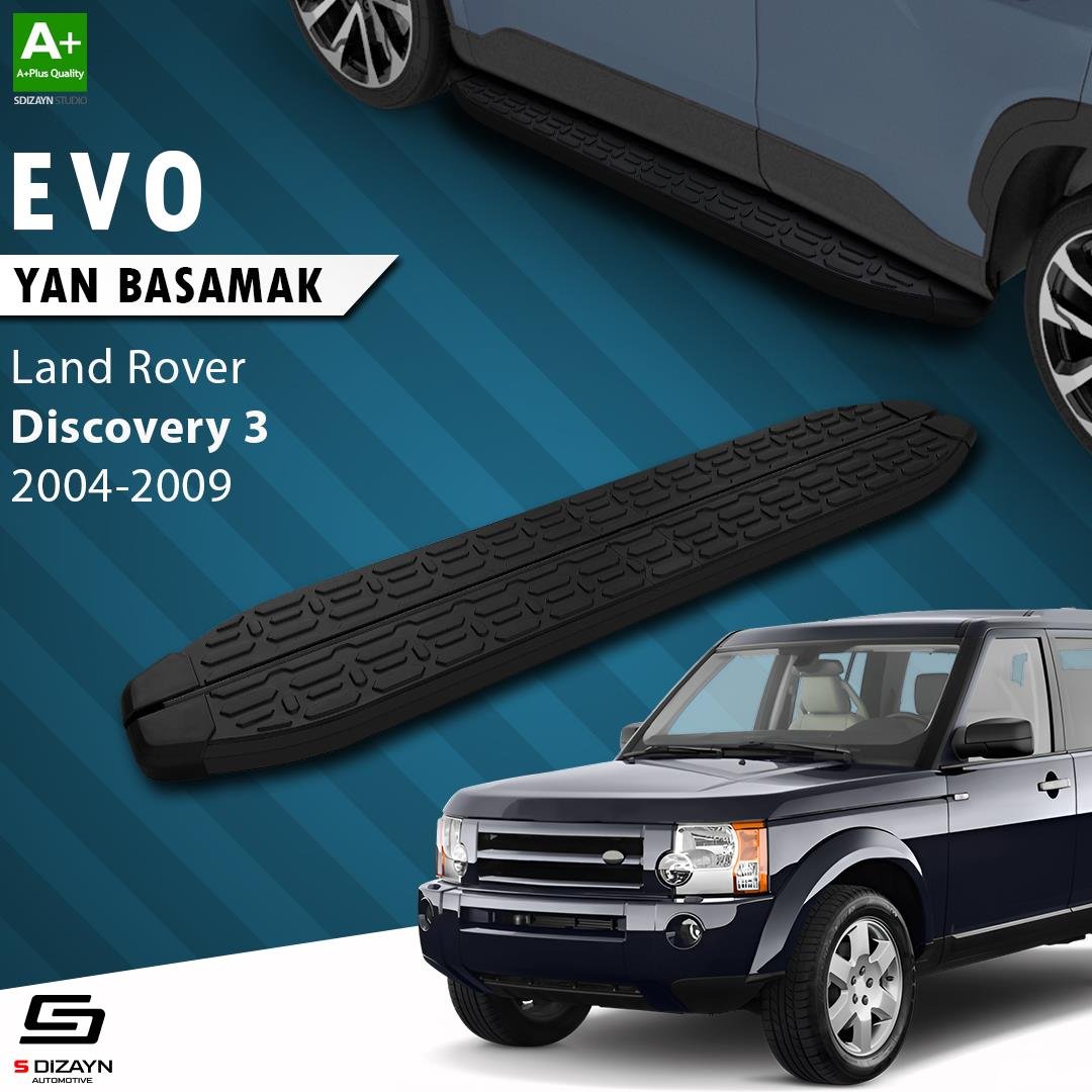 S-Dizayn Land Rover Discovery 3 Evo Siyah Yan Basamak 193 Cm 2004-2009 A+ Kalite