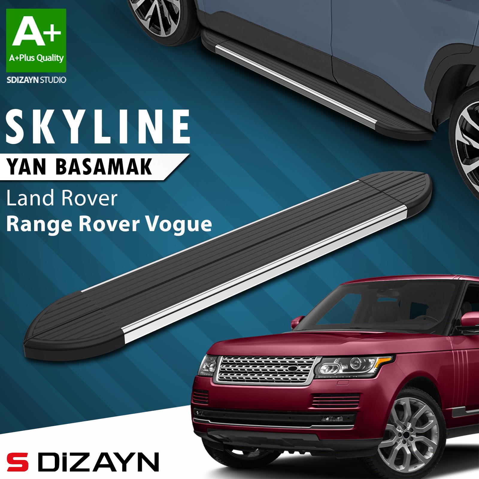S-Dizayn Land Rover Rover Range Rover Vogue 3 Skyline Krom Yan Basamak 193 Cm 2013 Üzeri A+ Kalite