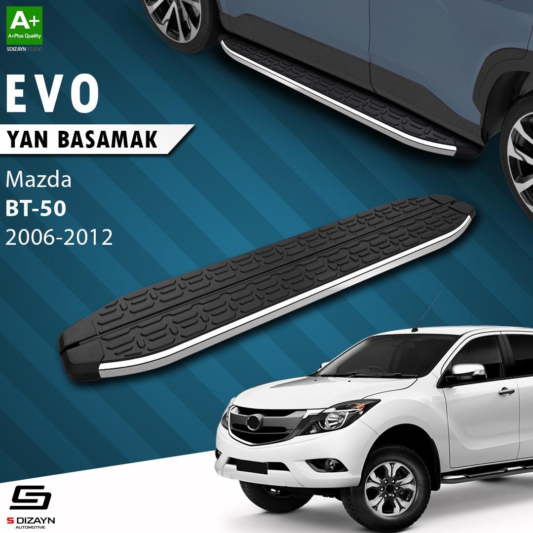 S-Dizayn Mazda BT-50 Pick-Up Evo Krom Yan Basamak 193 Cm 2006-2012 A+ Kalite