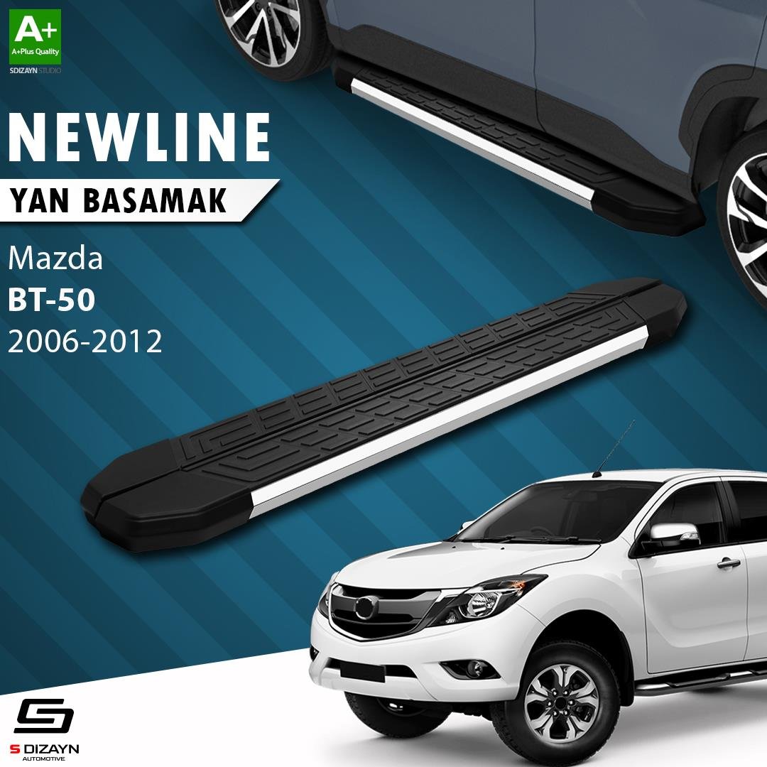S-Dizayn Mazda BT-50 Pick-Up NewLine Krom Yan Basamak 193 Cm 2006-2012 A+ Kalite