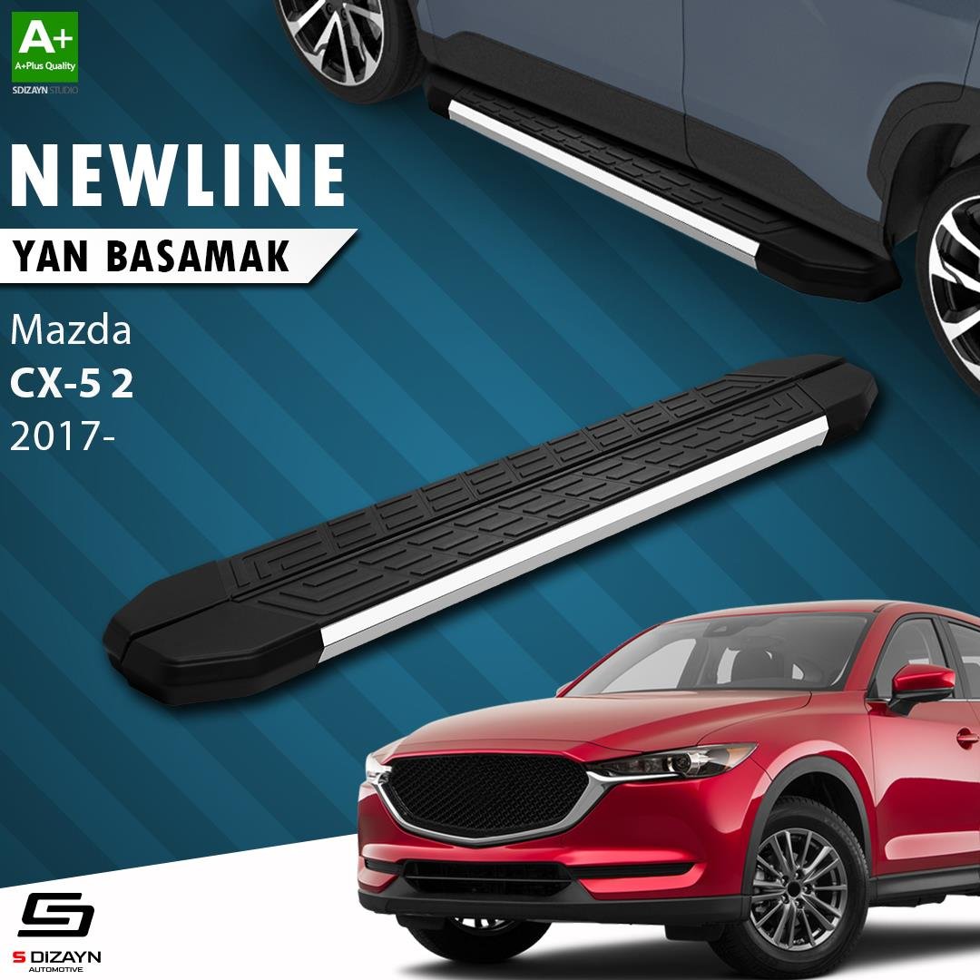 S-Dizayn Mazda CX-5 2 NewLine Krom Yan Basamak 183 Cm 2017 Üzeri A+ Kalite