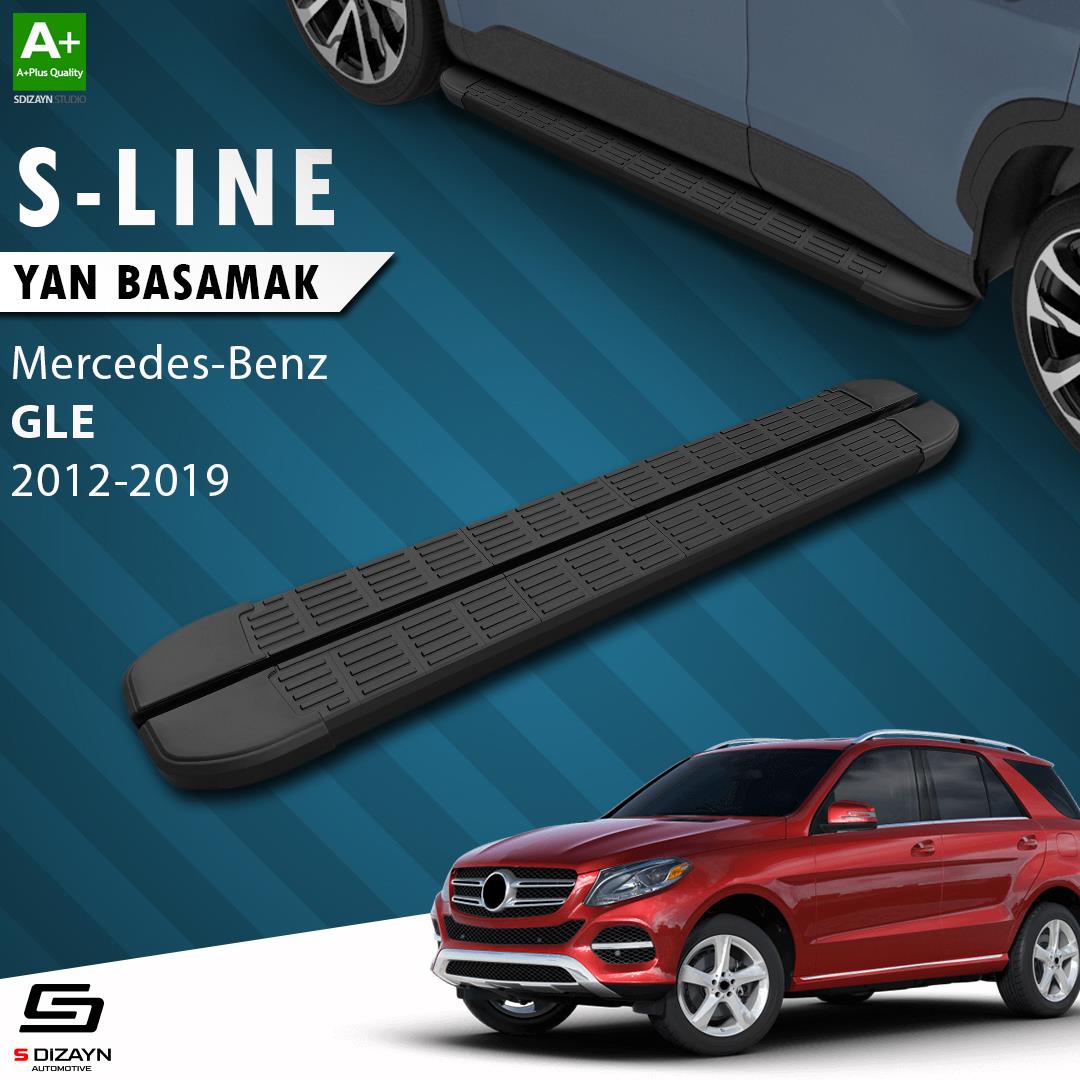 S-Dizayn Mercedes GLE W166 S-Line Siyah Yan Basamak 193 Cm 2012-2019 A+ Kalite