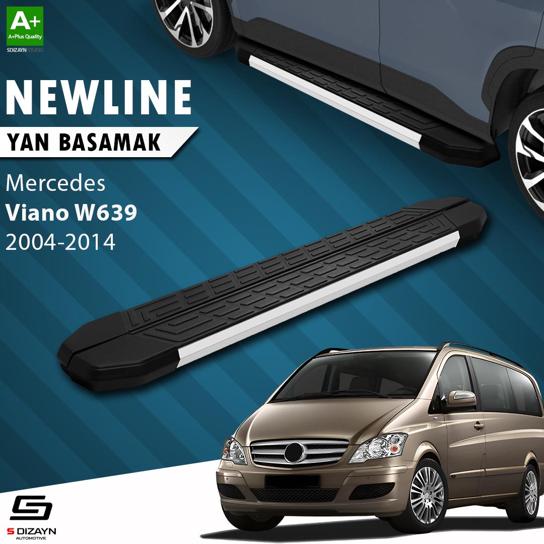 S-Dizayn Mercedes Viano W639 Kısa Şase NewLine Aluminyum Yan Basamak 233 Cm 2004-2014 A+ Kalite