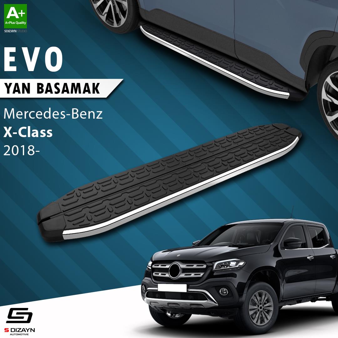 S-Dizayn Mercedes X-Class Evo Krom Yan Basamak 203 Cm 2018-2020 A+ Kalite