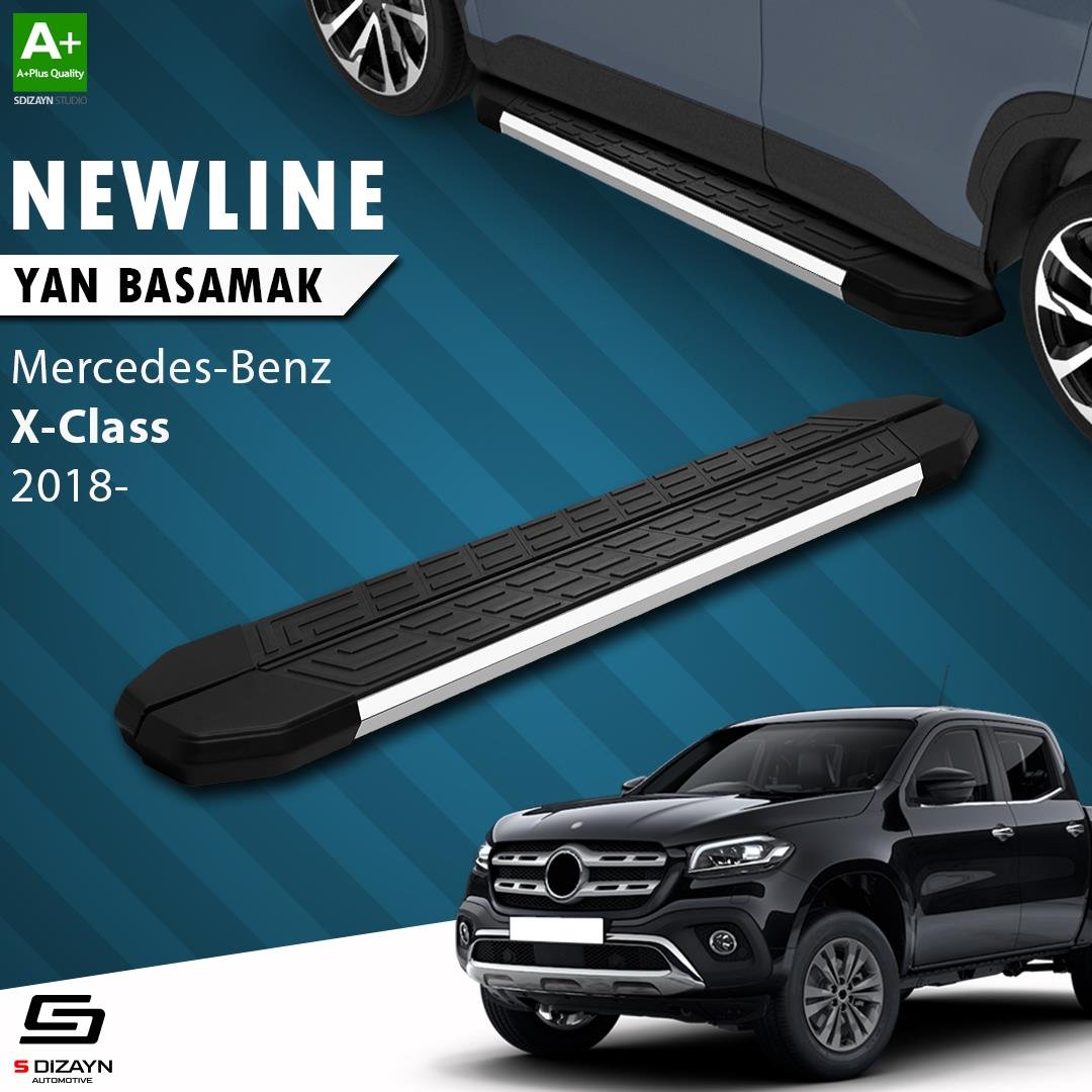 S-Dizayn Mercedes X-Class NewLine Krom Yan Basamak 203 Cm 2018-2020 A+ Kalite