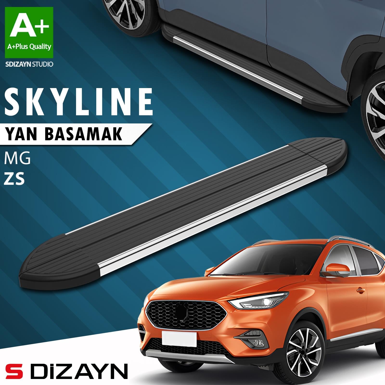 S-Dizayn MG ZS Skyline Krom Yan Basamak 173 Cm 2018 Üzeri A+ Kalite