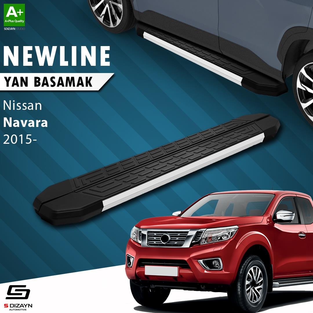 S-Dizayn Nissan Navara 3 NewLine Aluminyum Yan Basamak 203 Cm 2015 Üzeri A+ Kalite