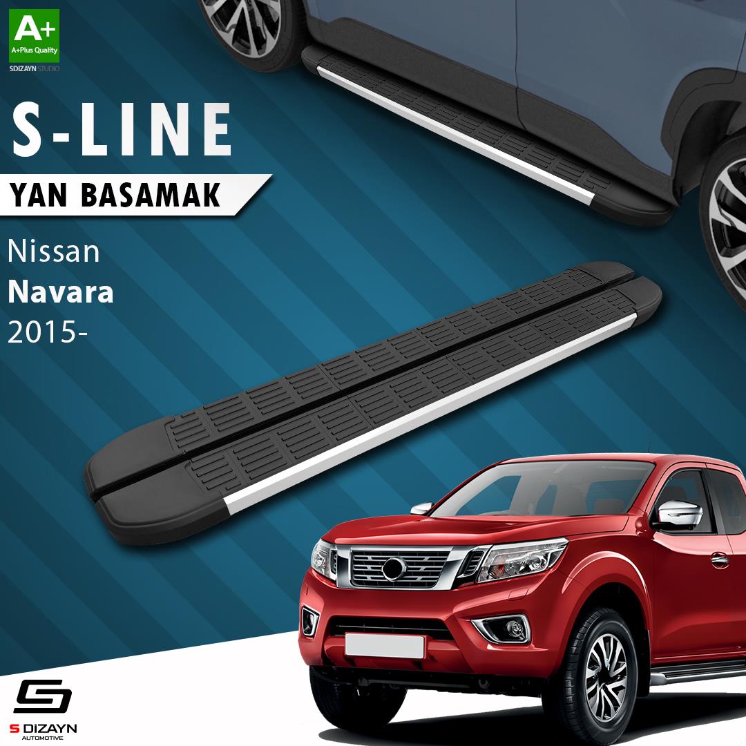 S-Dizayn Nissan Navara 3 S-Line Aluminyum Yan Basamak 203 Cm 2015 Üzeri A+ Kalite