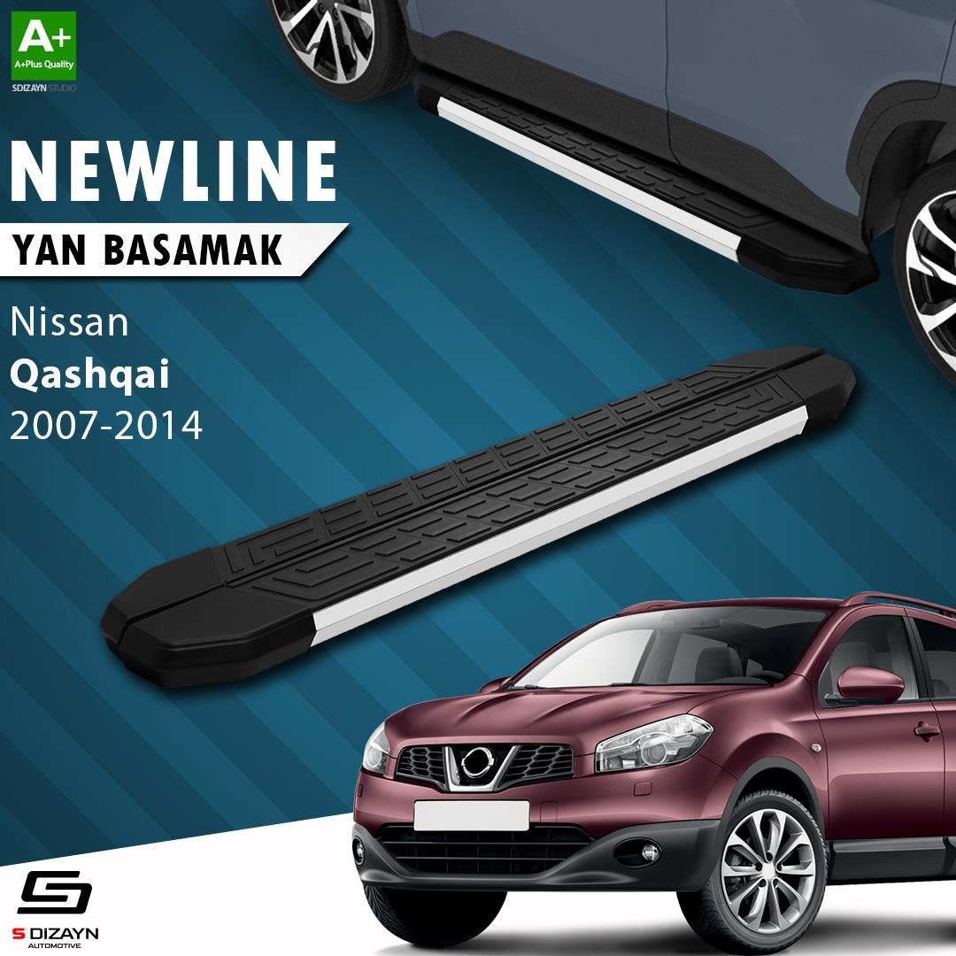 S-Dizayn Nissan Qashqai NewLine Aluminyum Yan Basamak 173 Cm 2007-2014 A+ Kalite