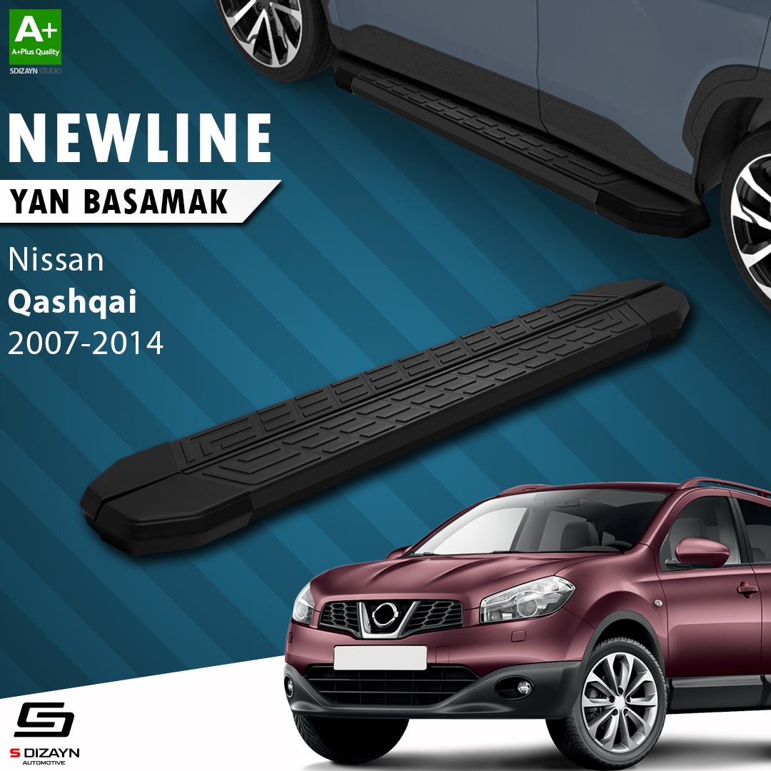 S-Dizayn Nissan Qashqai NewLine Siyah Yan Basamak 173 Cm 2007-2014 A+ Kalite