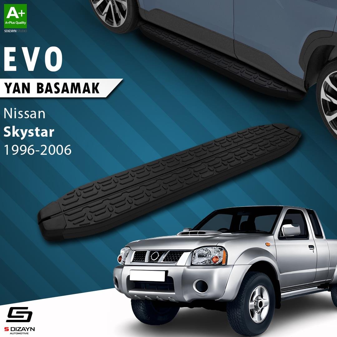 S-Dizayn Nissan Skystar Evo Siyah Yan Basamak 193 Cm 1996-2006 A+ Kalite