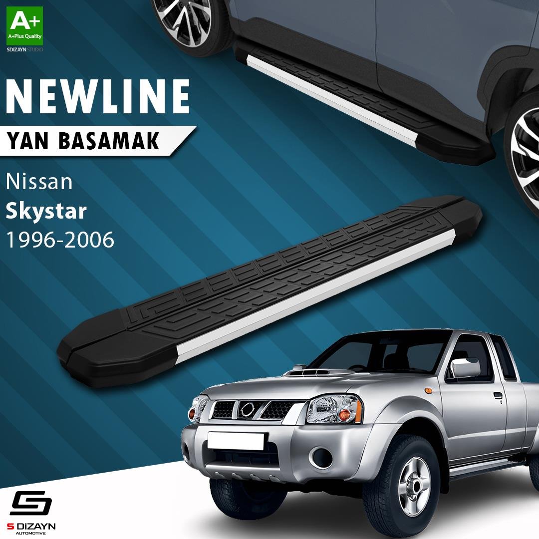 S-Dizayn Nissan Skystar Pick-Up NewLine Aluminyum Yan Basamak 193 Cm 1996-2006 A+ Kalite
