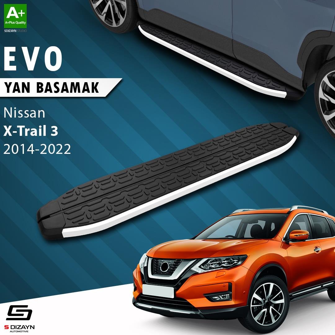 S-Dizayn Nissan X-Trail T32 Evo Aluminyum Yan Basamak 183 Cm 2014-2022 A+ Kalite