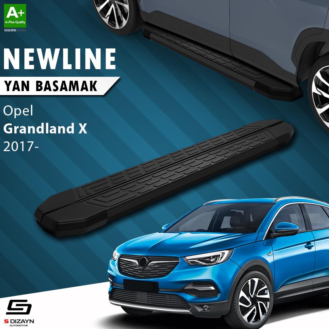 S-Dizayn Opel Grandland X NewLine Siyah Yan Basamak 183 Cm 2017-2024 A+ Kalite