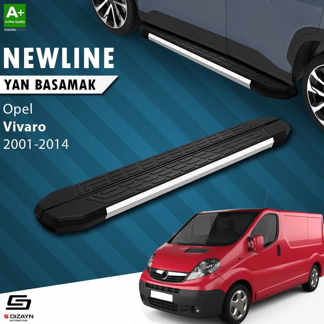 S-Dizayn Opel Vivaro A Uzun Şase NewLine Krom Yan Basamak 263 Cm 2001-2014 A+ Kalite