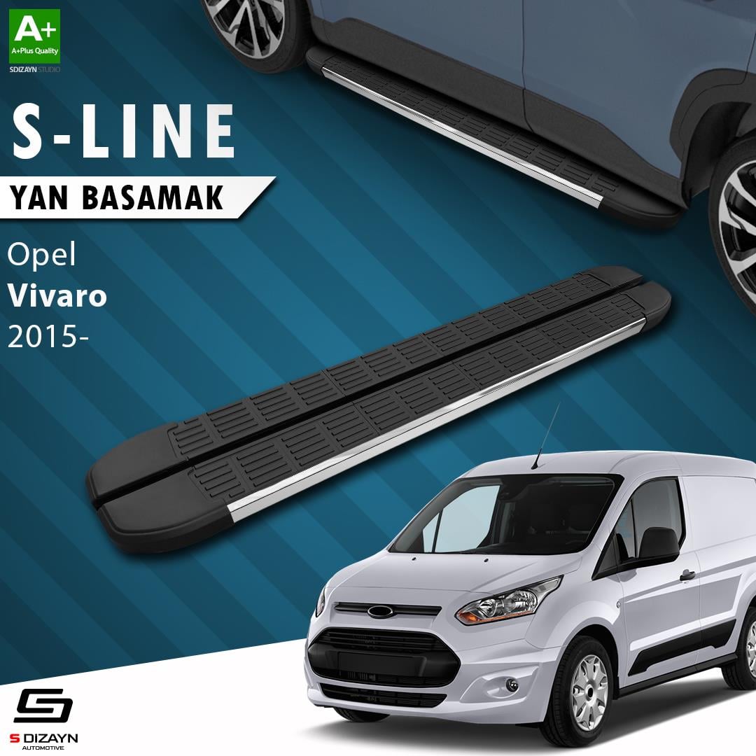 S-Dizayn Opel Vivaro B Uzun Şase S-Line Krom Yan Basamak 263 Cm 2015-2018 A+ Kalite