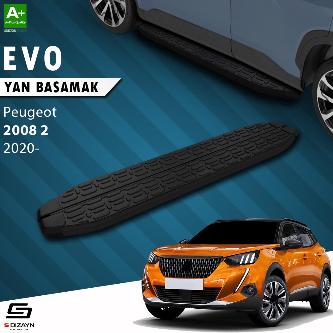 S-Dizayn Peugeot 2008 2 Evo Siyah Yan Basamak 183 Cm 2020 Üzeri A+ Kalite