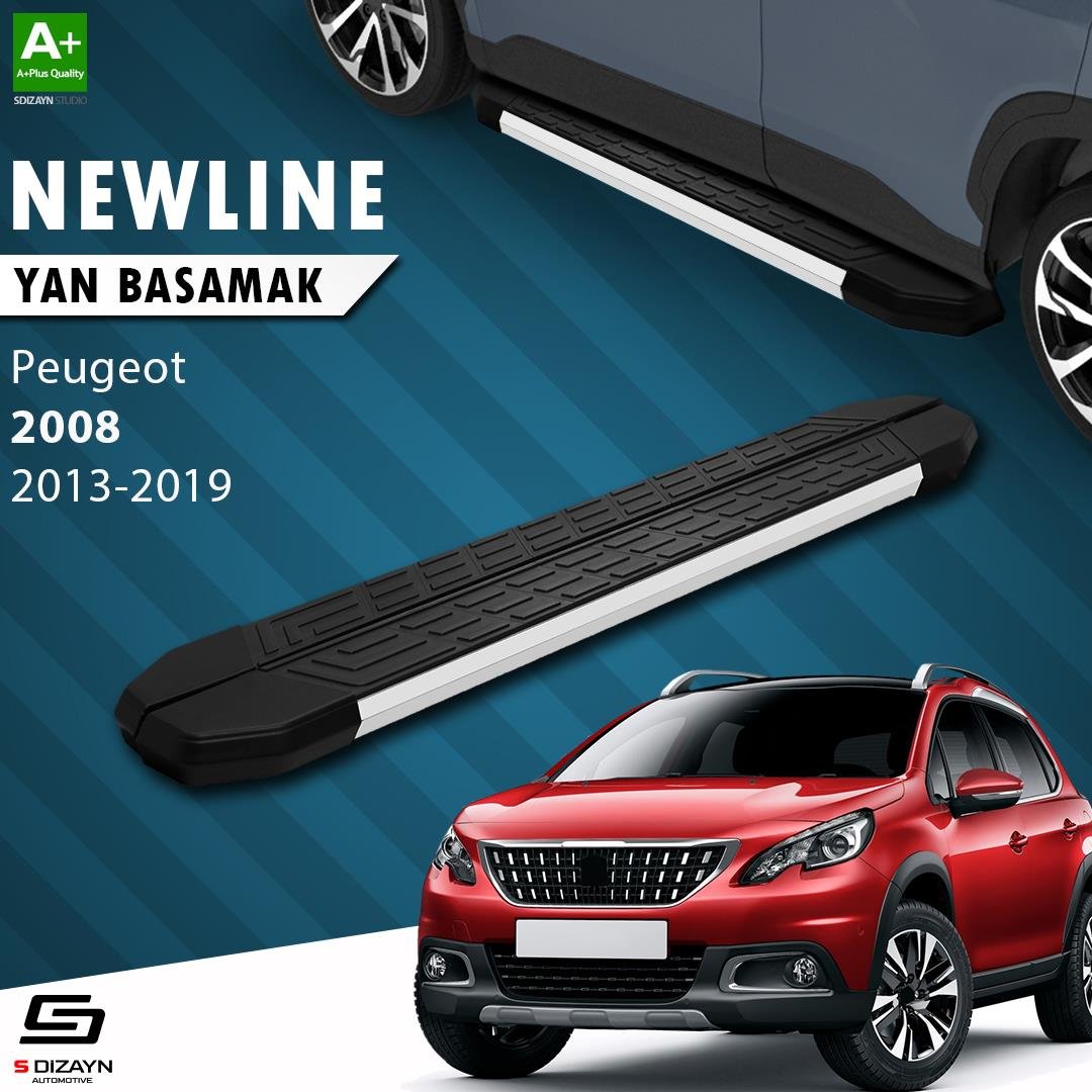 S-Dizayn Peugeot 2008 NewLine Aluminyum Yan Basamak 173 Cm 2013-2019 A+ Kalite