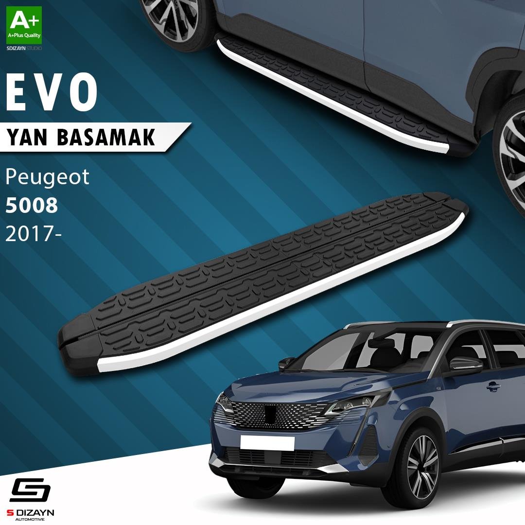 S-Dizayn Peugeot 5008 2 Evo Aluminyum Yan Basamak 203 Cm 2017-2023 A+ Kalite