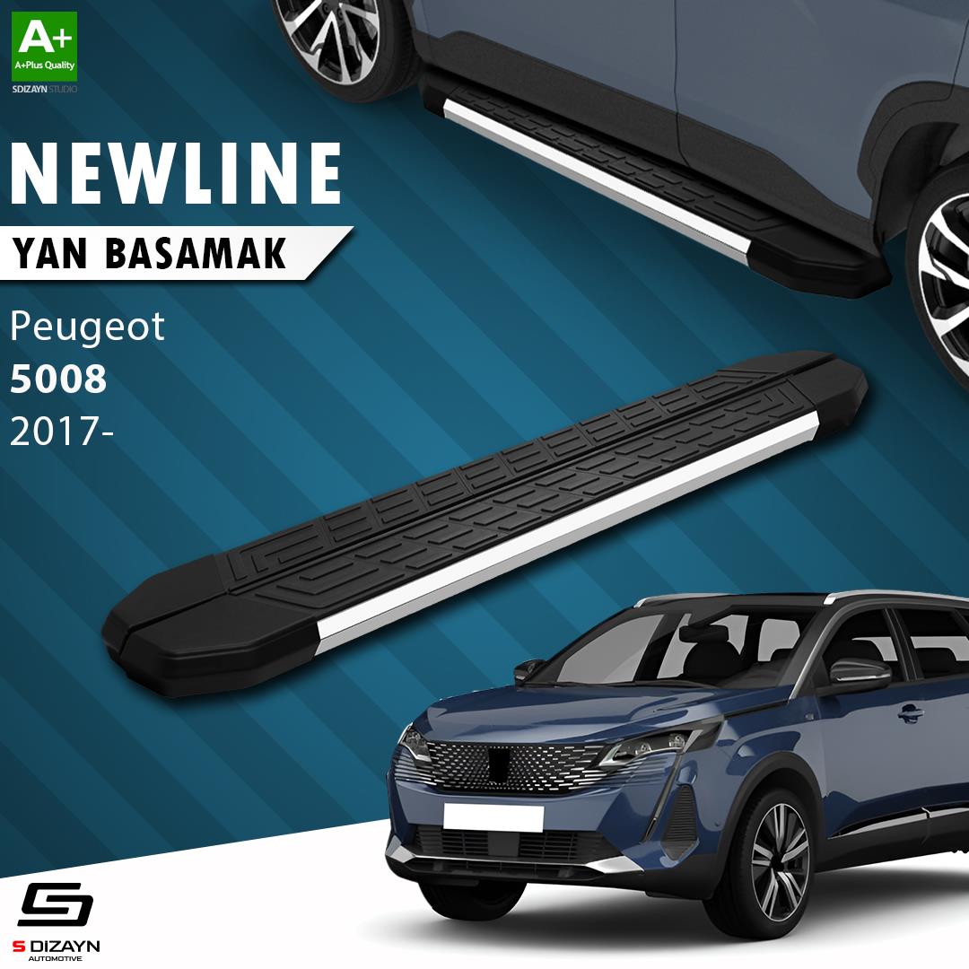 S-Dizayn Peugeot 5008 2 NewLine Krom Yan Basamak 203 Cm 2017-2023 A+ Kalite
