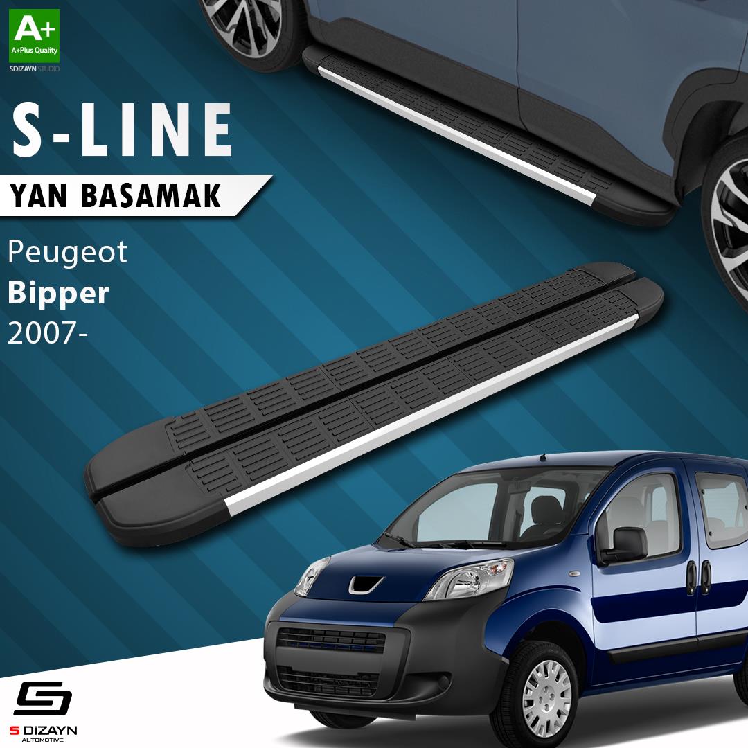 S-Dizayn Peugeot Bipper S-Line Aluminyum Yan Basamak 173 Cm 2007-2017 A+ Kalite