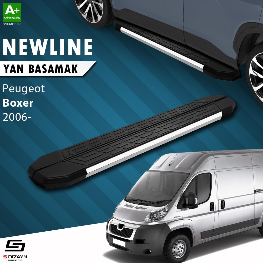 S-Dizayn Peugeot Boxer 3 Kısa Şase NewLine Krom Yan Basamak 203 Cm 2006 Üzeri A+ Kalite