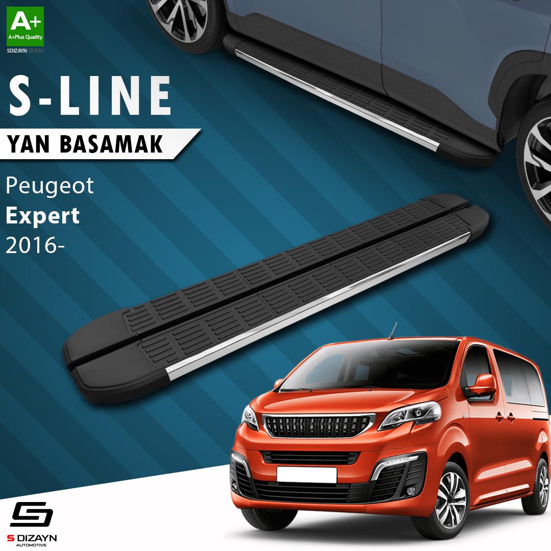 S-Dizayn Peugeot Expert 3 Kısa Şase S-Line Krom Yan Basamak 213 Cm 2016 Üzeri A+ Kalite