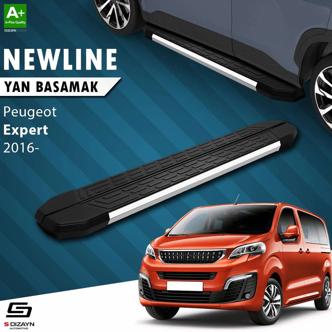 S-Dizayn Peugeot Expert 3 Uzun Şase NewLine Krom Yan Basamak 243 Cm 2016 Üzeri A+ Kalite