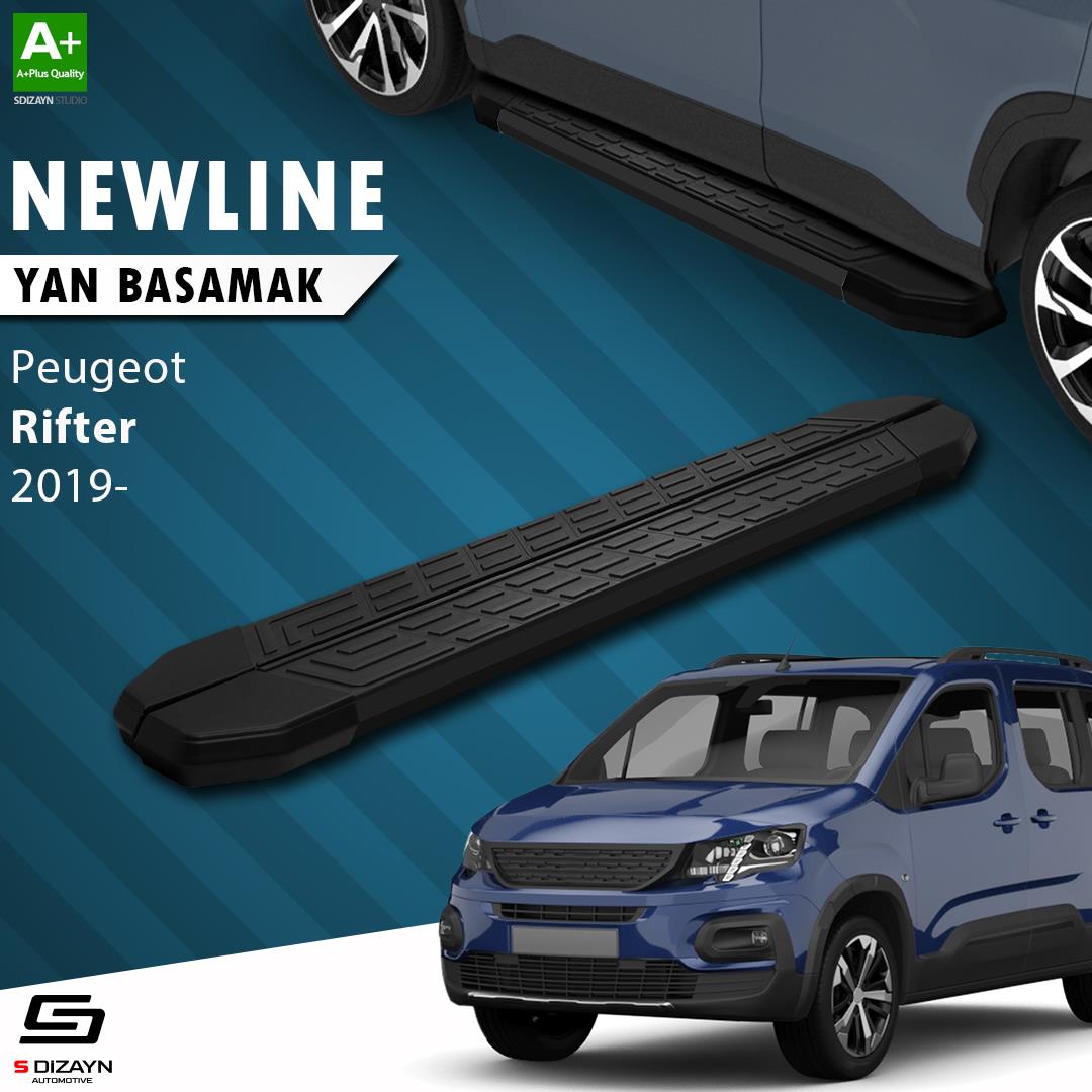 S-Dizayn Peugeot Rifter NewLine Siyah Yan Basamak 203 Cm 2019 Üzeri A+ Kalite