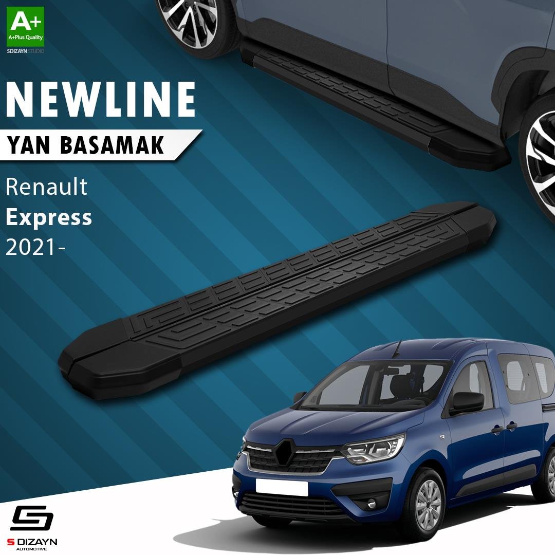 S-Dizayn Renault Express NewLine Siyah Yan Basamak 203 Cm 2021 Üzeri A+ Kalite
