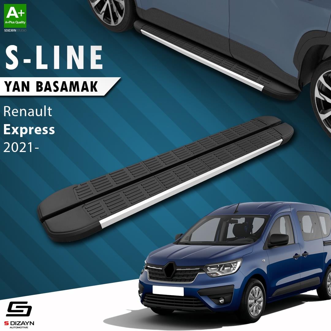 S-Dizayn Renault Express S-Line Aluminyum Yan Basamak 203 Cm 2021 Üzeri A+ Kalite