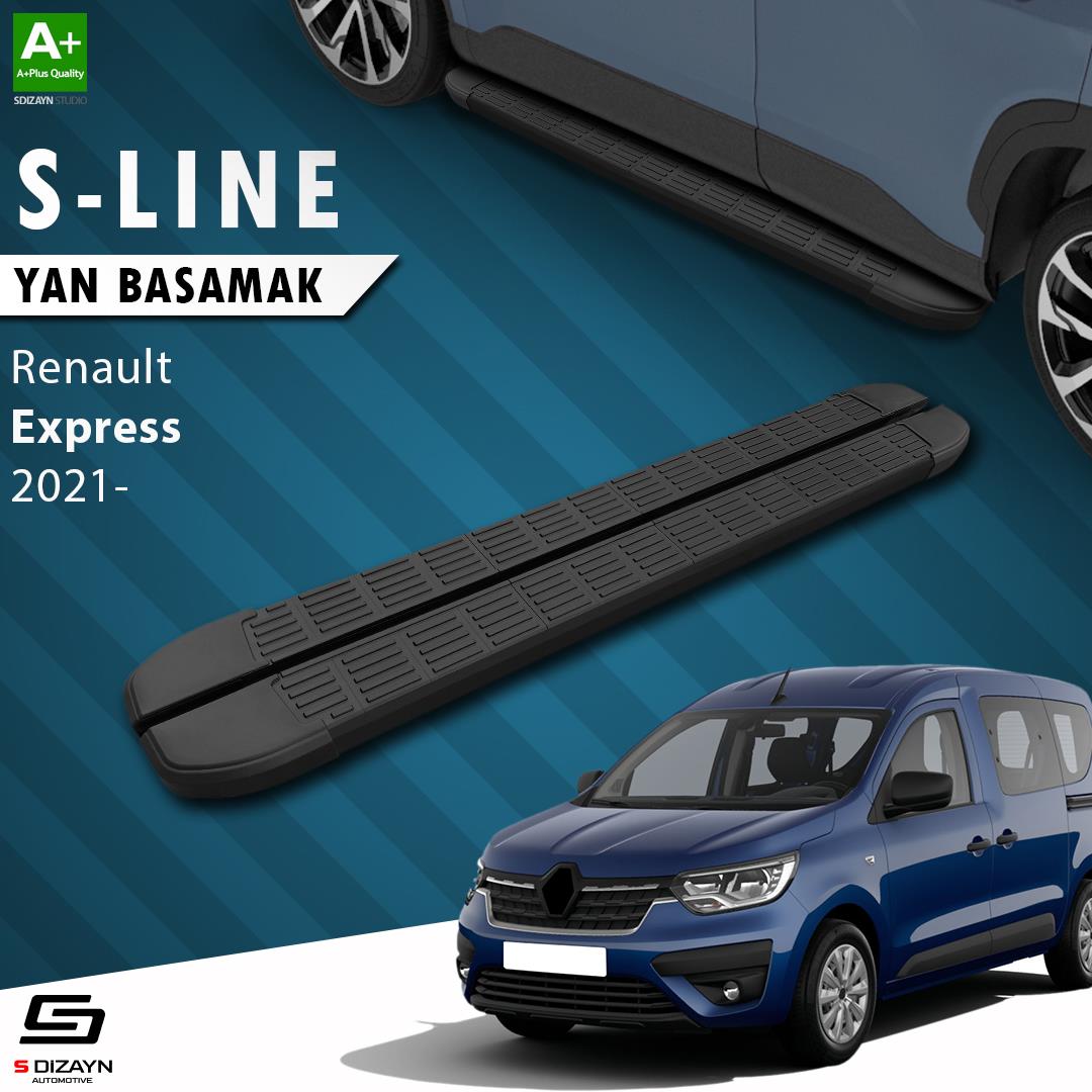 S-Dizayn Renault Express S-Line Siyah Yan Basamak 203 Cm 2021 Üzeri A+ Kalite