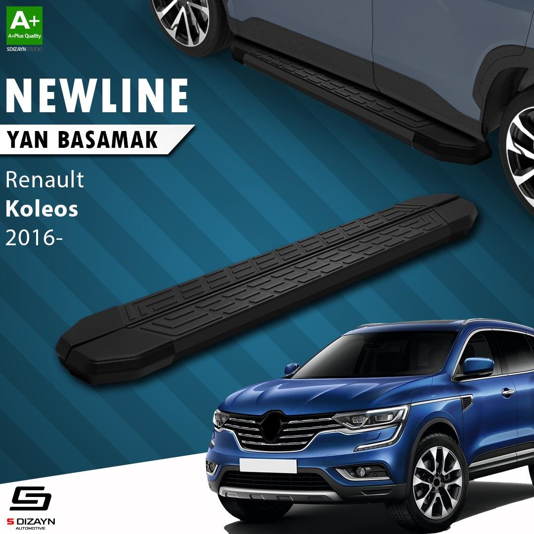 S-Dizayn Renault Koleos 2 NewLine Siyah Yan Basamak 163 Cm 2016 Üzeri A+ Kalite