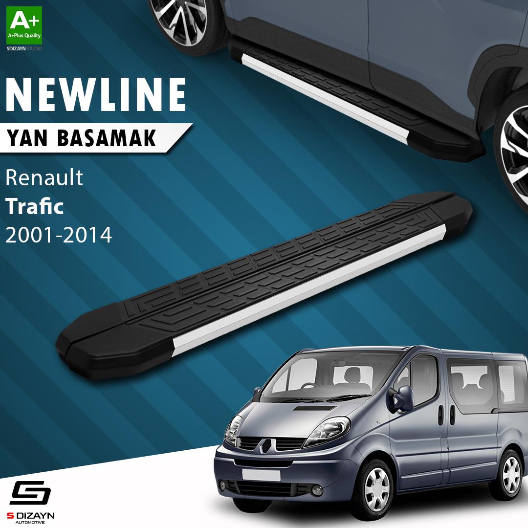 S-Dizayn Renault Trafic 2 Kısa Şase NewLine Aluminyum Yan Basamak 223 Cm 2001-2014 A+ Kalite