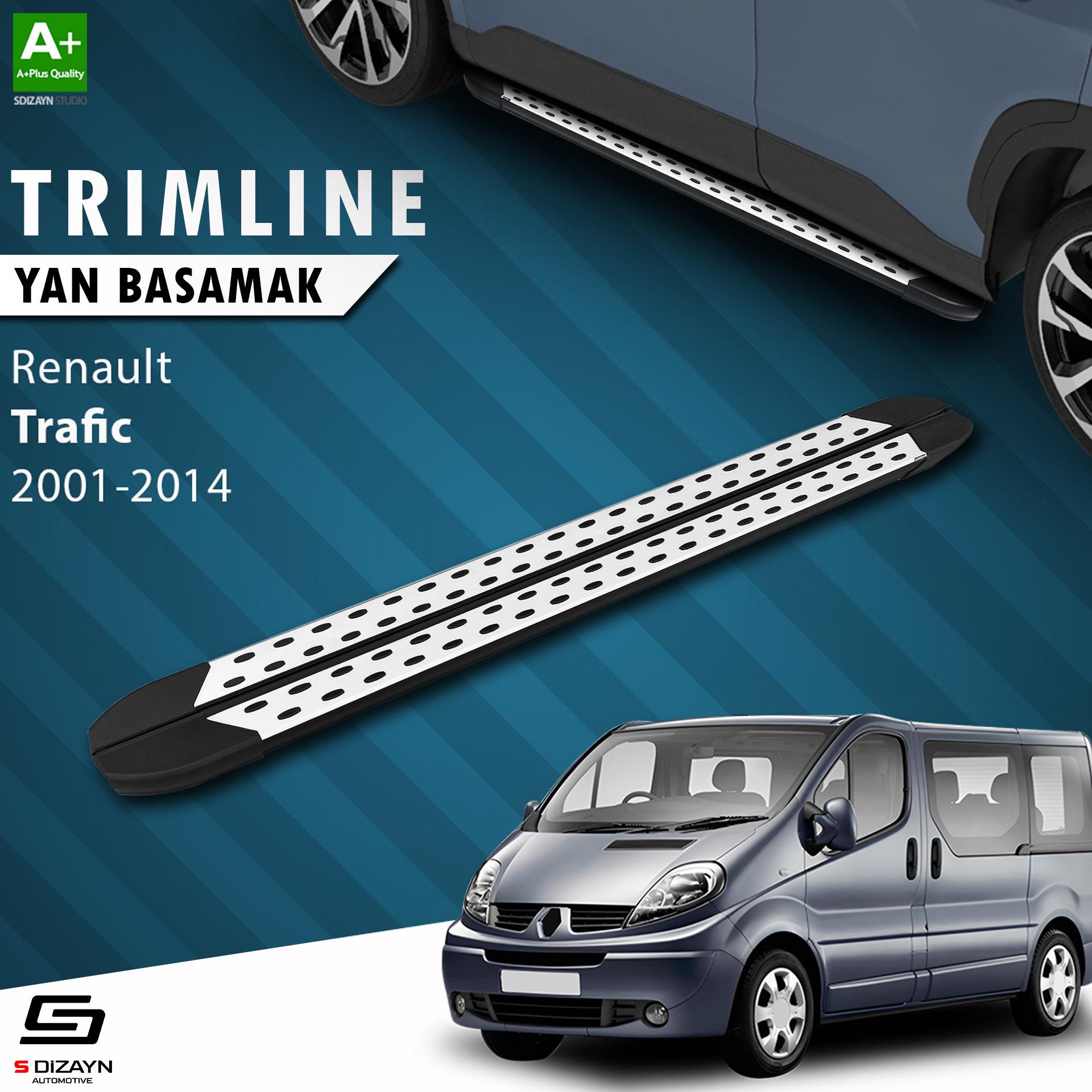 S-Dizayn Renault Trafic 2 Uzun Şase TrimLine Gri Yan Basamak 270 Cm 2001-2014 A+ Kalite