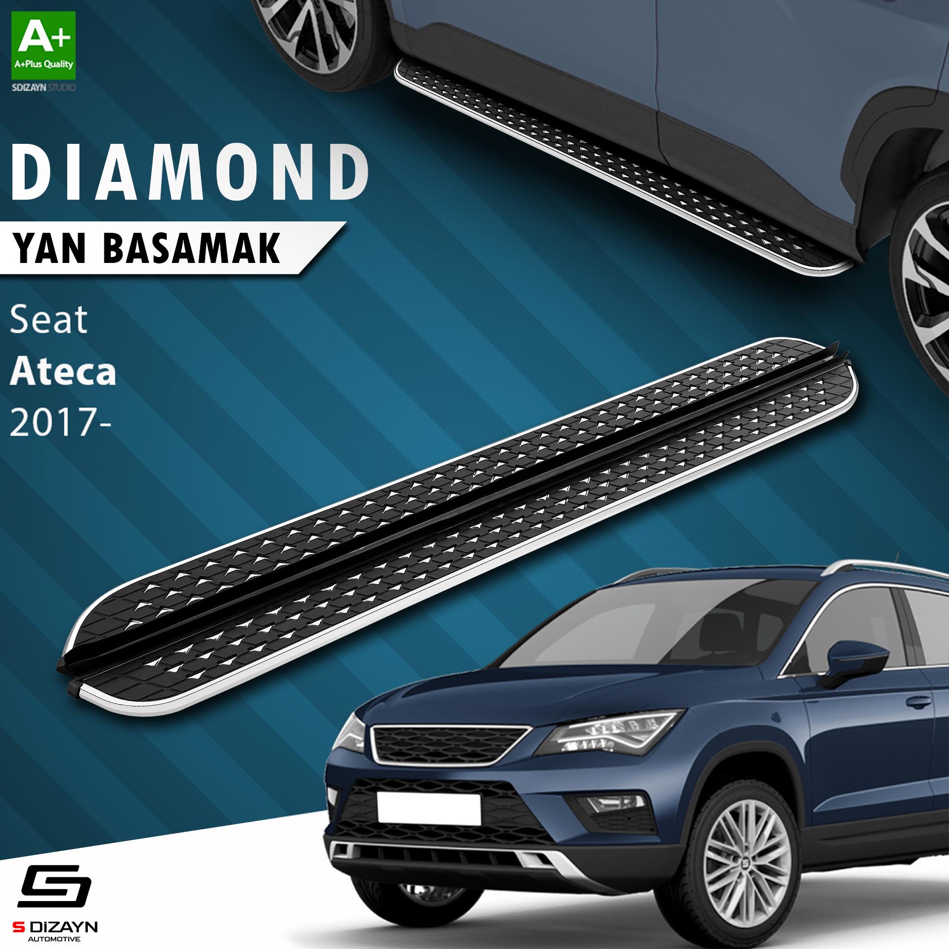 S-Dizayn Seat Ateca Diamond Krom Yan Basamak 173 Cm 2017 Üzeri A+ Kalite