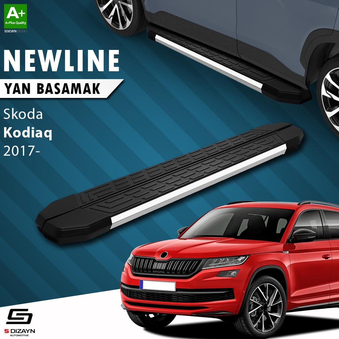S-Dizayn Skoda Kodiaq NewLine Krom Yan Basamak 193 Cm 2017-2023 A+ Kalite