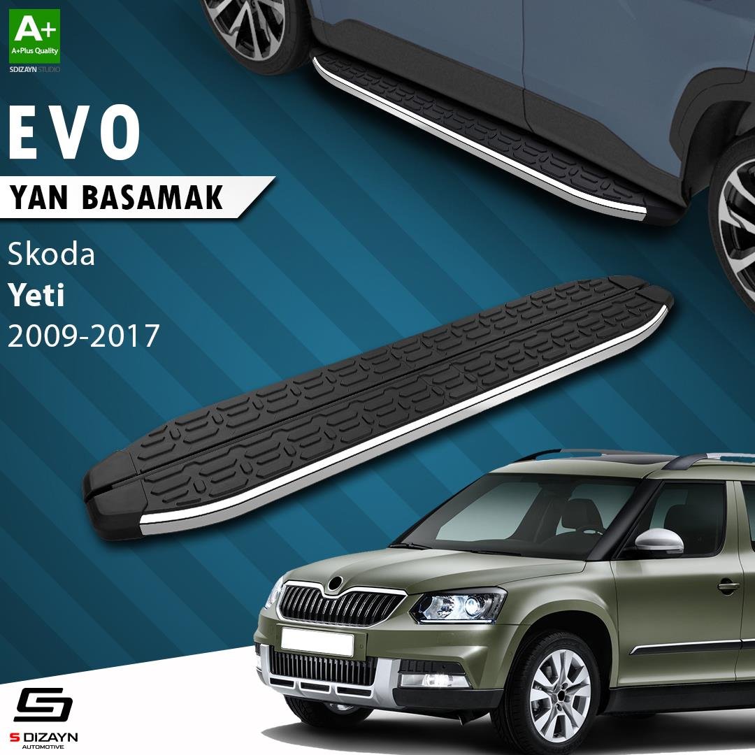 S-Dizayn Skoda Yeti Evo Krom Yan Basamak 173 Cm 2009-2017 A+ Kalite