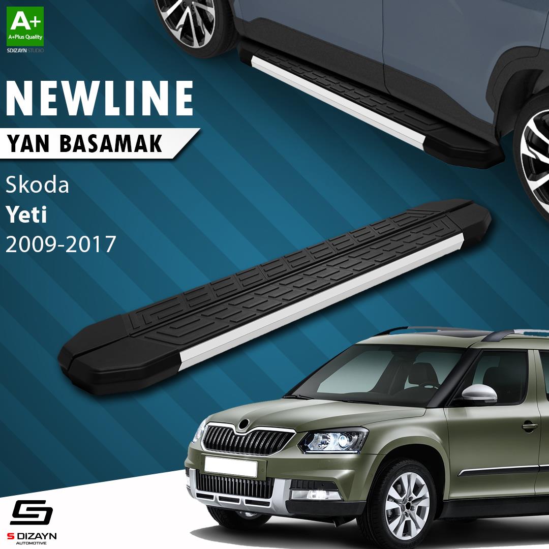 S-Dizayn Skoda Yeti NewLine Aluminyum Yan Basamak 173 Cm 2009-2017 A+ Kalite