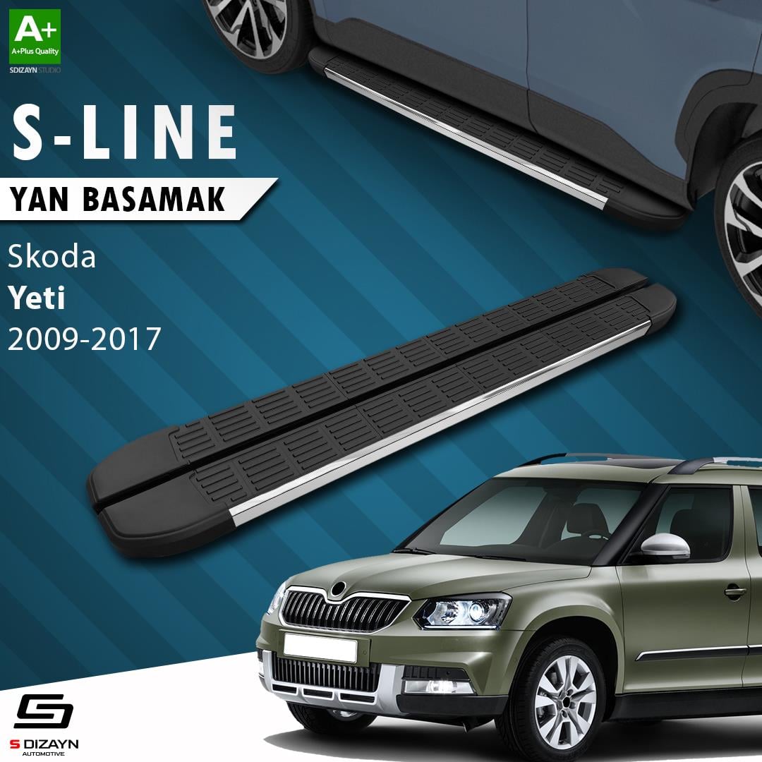S-Dizayn Skoda Yeti S-Line Krom Yan Basamak 173 Cm 2009-2017 A+ Kalite