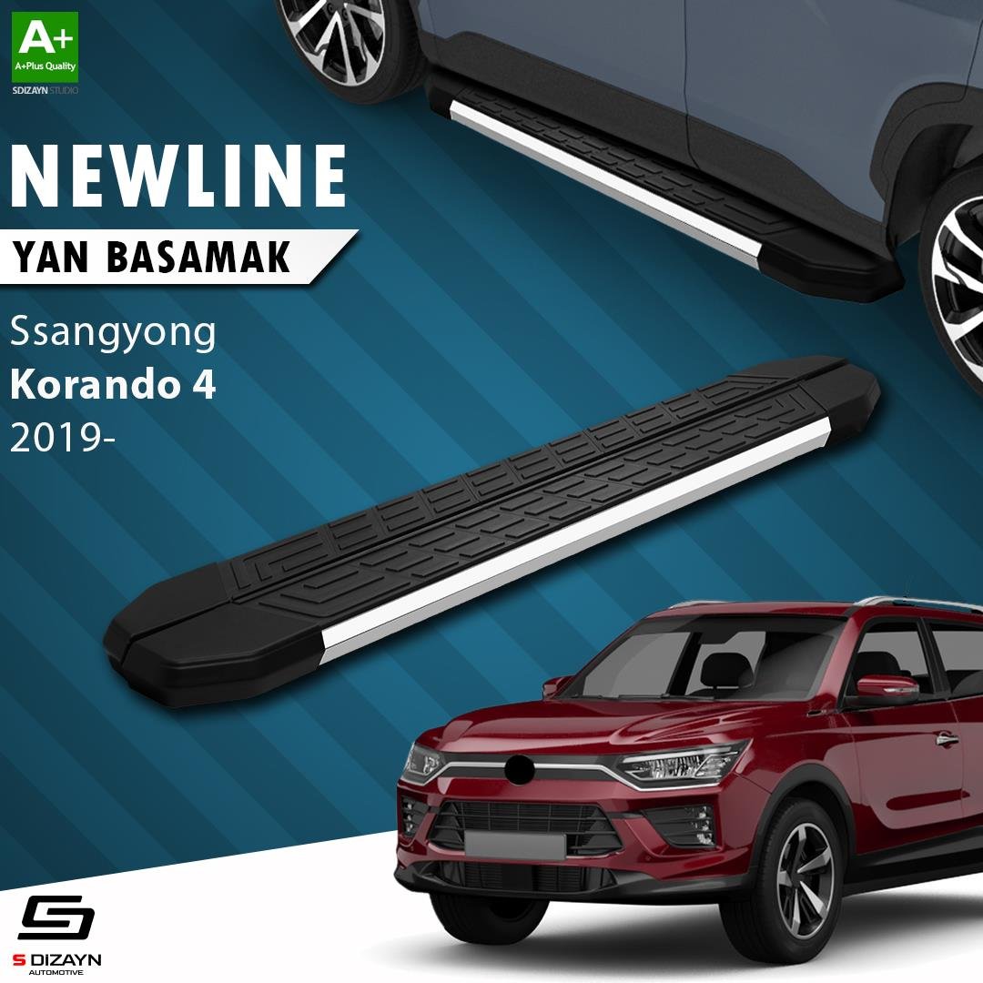S-Dizayn Ssangyong Korando NewLine Krom Yan Basamak 183 Cm 2019 Üzeri A+ Kalite
